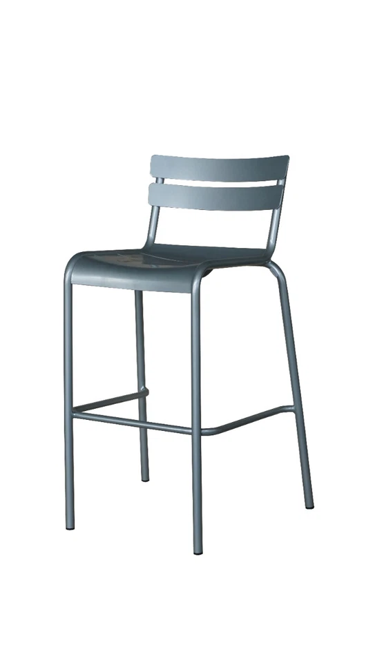 CenPro银色粉末涂层铝户外吧凳 — 第 1/1 张图片