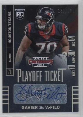 2014 Contenders Playoff Ticket Xavier Su'A-Filo (Blue Jersey) Rookie Auto RC - Image 1 of 2