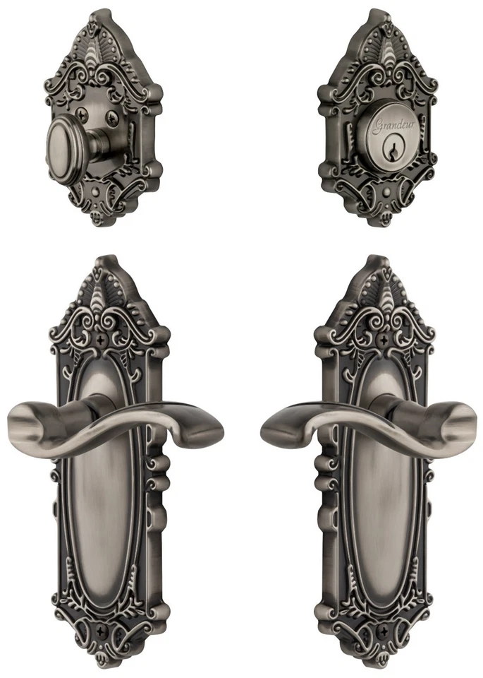 Grandeur GVCPRT_SP_ESET_238 Grande Victoriano Latón Sólido Derecha - Gris Foto 1 de 1