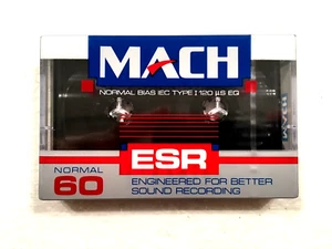 MACH ESR 60 casete de audio cinta en blanco sellado Hecho en Singapur Tipo I - Imagen 1 de 2