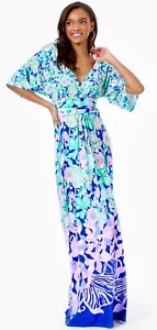 Lilly Pulitzer NWT Parigi Maxi Dress Beak Calm Carry On 🦄 Size XL - Picture 1 of 24