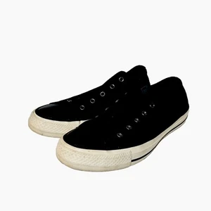Converse All Star Black Camo Leather Toe No Lace Slip On Shoes Boy’s 4 Girl’s 6 - Picture 1 of 6