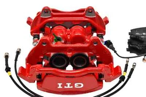 Pinzas de freno delanteras Golf 8 GTI Clubsport 2 pistones 5WA615123D 5WA615124D rojas - Imagen 1 de 9