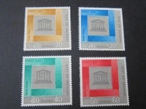 Laos Scott #133-136, MI 189-192, MLH. UNESCO, 20th Anniv. 1966 - Picture 1 of 1