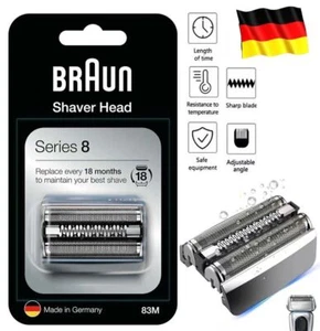 DE Braun Series 8 Cassette 83M Rasierapparat-Zubehör Silber Series 8 83M-、 - Bild 1 von 8