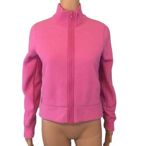 Old Navy Perfect Fit Womens Pink Full Zip Up Turtleneck Fleece Jacket Size Small - Picture 1 of 8