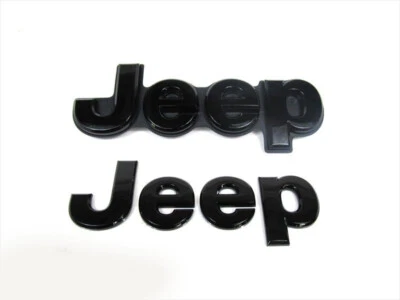 Jeep Grand Cherokee 14-16 DELANTERO Y TRASERO OSCURECIDO JEEP EMBLEMA INSIGNIA OEM MOPAR Foto 1 de 4