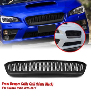 Front Bumper Upper Grille Mesh Grill Fit For Subaru WRX 2015-2017 16 Matte Black - Picture 1 of 15