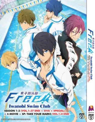 FREE! IWATOBI SWIM CLUB Sea 1-3 + 6 Movie + OVA + SP ANIME DVD English Version - Image 1 of 4