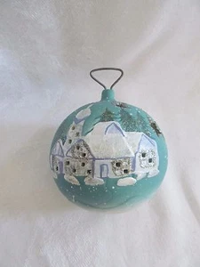 Árbol de Navidad Cerámica Adorno Bombilla Gres Verde azulado Recortado Candelabro - Imagen 1 de 5