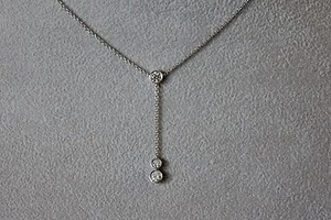 Tiffany & Co. Platin 0,45 kt tw Diamant "Jazz" Anhänger Halskette 16 Zoll - Bild 1 von 12