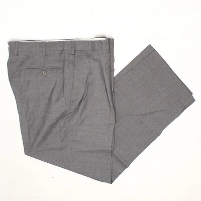 Brioni Cannes Mens Dress Pants 34x28 Solid Gray Wool Pleated Trousers Italy - Image 1 of 4
