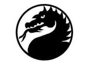 Drachen Embleme 18 Stück 1 Zoll schwarz verschmolzene Glas Aufkleber - Bild 1 von 1