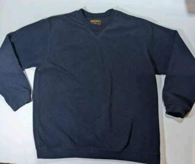 Sudadera Pullover Vintage Woolrich Para Hombre Polar Azul Marino Grande Cuello Redondo Resistente Foto 1 de 4