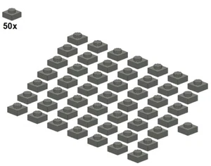 LEGO® - Plates - Darkbluishgray - 3024-09 - 1x1 (50Stk) - Platte - Dunkelgrau - Picture 1 of 1