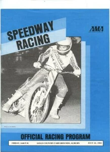 1983 ORIGINAL AMA SPEEDWAY MOTORCYCLE OFFICIAL RACING PROGRAM AUBURN CA JULY 22 - Picture 1 of 4