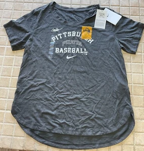 NWT!! Nike MLB Cooperstown Collection Pittsburgh Pirates Shirt - Size L Women - Picture 1 of 9