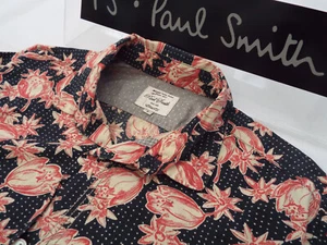 PAUL SMITH Mens Shirt 🌍 Size S (CHEST 38") 🌎 RRP £165+📮 RED EAR FLORAL PRINT - Picture 1 of 7