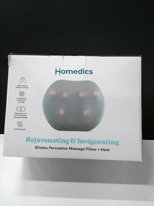 Homedics Rejuvenating & Invigorating Shiatsu Percussion Massage Pillow+Heat - Picture 1 of 3
