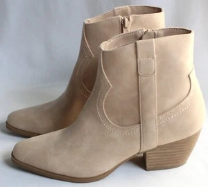 Dolce Vita Womens Size 8.5 Perdue Light Tan Ankle Boots 7056558 Dress Western - Picture 1 of 9
