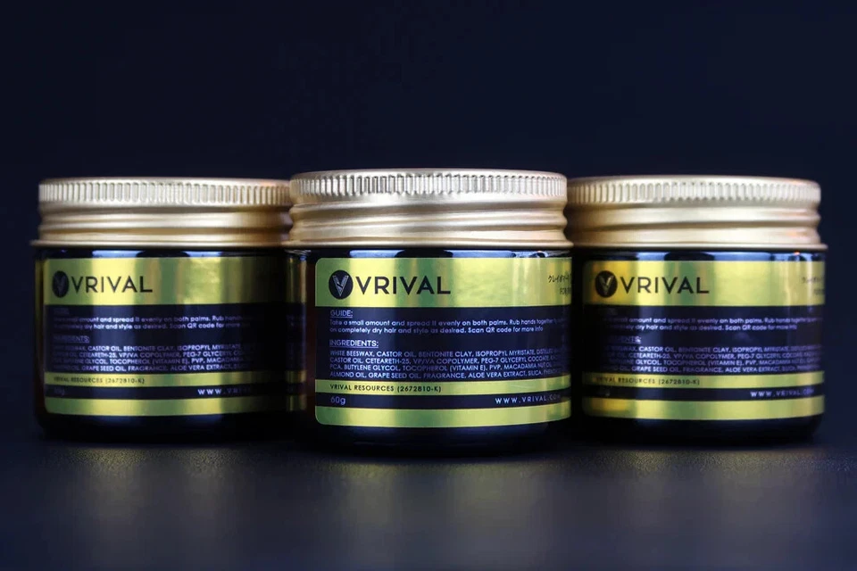 Clay Pomade for Thick and Coarse Hair | VRIVAL | 60g (Pack of 3) - Image 1 of 1