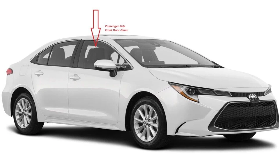 Fits 2020-2024 Toyota Corolla 4Dr Passenger Side Right Front Door Glass Window - Изображение 1 из 1
