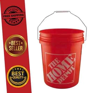 5 GALLON All Purpose Plastic Buckets Homer Pails Paint Utility Job pack of 1 - Picture 1 of 4