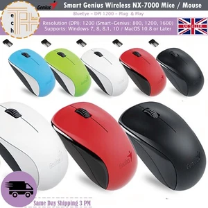 Original Genius NX-7000 Wireless Mouse Mice For Windows 7 To 10 MacOC 10.8 - Picture 1 of 4