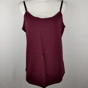 Lane Bryant Women's Plus Size 18/20 Tank Top Layering Cotton Cami Maroon, NWT - Picture 1 of 6