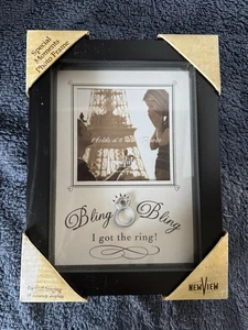 New View Photo Frame Wall or Tabletop Display Bling Bling I Got The Ring-In Box - Picture 1 of 5