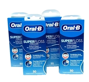 Oral B Superfloss Zahnseide, Entfernt Plaque & Zahnstein 4X50 Fäden - Bild 1 von 1