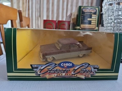 1:43 Scale Corgi Classic Cars 1956 Ford Zephyr Zodiac Mark 2 Sedan Maroon D710 - Image 1 of 4