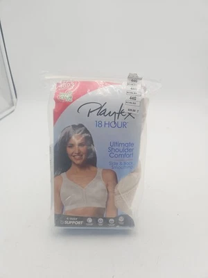 NIP Playtex 18-Hr Active Ultimate Shoulder Comfort Bra 4693 Sz.44G natural beige - Image 1 of 4