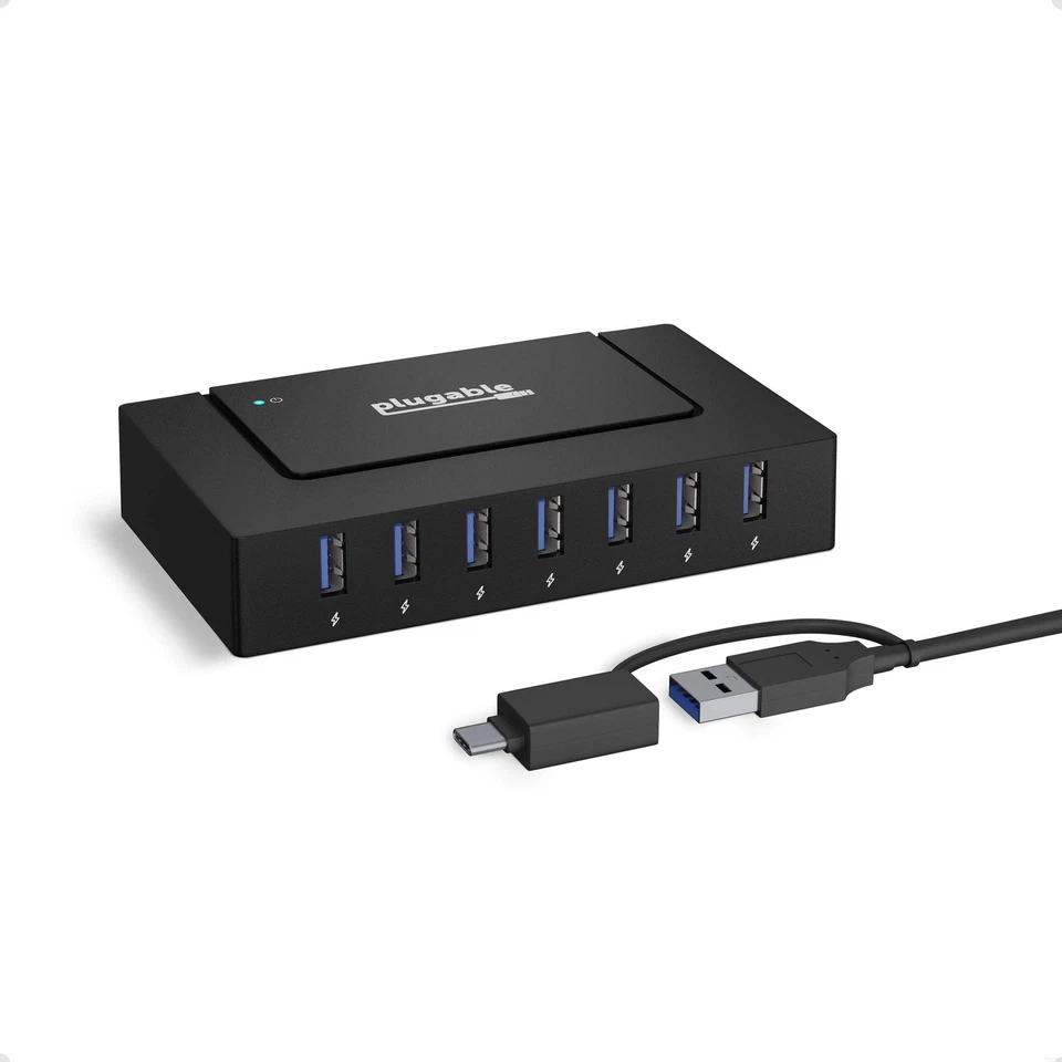 7-in-1 USB Powered Hub for Laptops With USB-C or 3.0 - Power Station for Mult... - Image 1 of 4