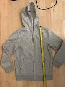 Gap Kids Youth XL Gray And White Marl Zip Hoodie- 24 Inch Length - 17 Inch Waist - Picture 1 of 4