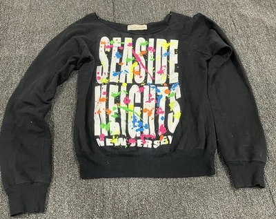 Vintage Havana Black Size Small Sweater Seaside Heights NJ Colorful - Image 1 of 4