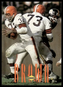 1992 Sunoco Cleveland Browns Hall of Famers #4 Jim Brown Cleveland Browns NM+ - Picture 1 of 2