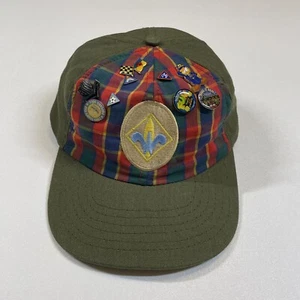 Vintage Boy Scouts Of America Hat S-M Youth Boys Snapback Webelos Twill Pins - Picture 1 of 10