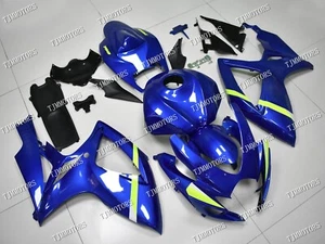 For 06-07 GSXR600/750 Blue ABS Injection Mold Bodywork Fairing Kit & Tank Cover - Picture 1 of 9