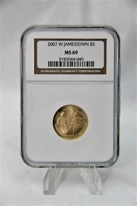 MODERN COMMEMORATIVES 2007-W JAMESTOWN $5 NGC MS69 18,623 MINTED RARE - Picture 1 of 2