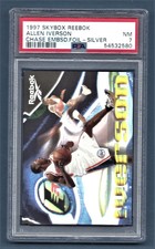 1997 Skybox Reebok Silver Allen Iverson 76ers #NNO Rookie PSA 7 #54532580
