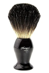 100% Black Badger Hair Shaving Brush Powder Coated Steel Handle - Picture 1 of 3