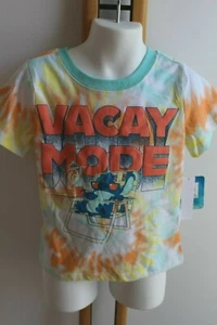 Disney Unisex Stitch Tie Dye Top Shirt Size 3T Toddler NWT NEW Vacay Mode - Picture 1 of 3