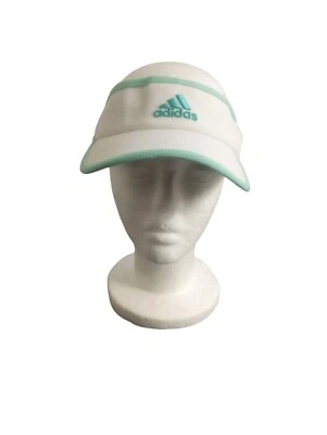 Adidas Logo Climacool Correa Ajustable Visera Trasera Blanco y Turquesa Talla Única Foto 1 de 4