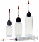 Plastic Squeeze Bottles 1oz,2oz,4oz,10ML Syringe 1.5" Applicators Henna Tattoo
