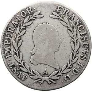 1808 A 20 Kreuzer Austria Habsburg Franz II Coin Vienna Mint (MO3584-) - Picture 1 of 2