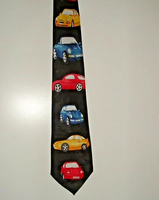 Corbata estilo italiano Marco Polo, tema coche, poliéster, edad desconocida, usada Foto 1 de 4