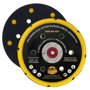 6" Hook & Loop DA Backing Plate Pad, 15 (8 + 6 + 1) Hole Pattern, Auto Sanding - Picture 1 of 5