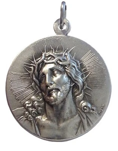 MEDAGLIA DEL SANTO VOLTO DI CRISTO  " ECCE HOMO " -  REALIZZATA IN ALTO RILIEVO - Picture 1 of 5