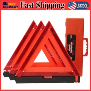 Safety Triangles DOT Approved Standard Warning Triangles Enmergency Reflector - Picture 1 of 7